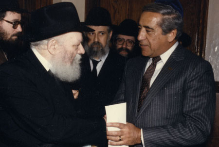 The Rebbe and David Chase (right). Photo: JEM