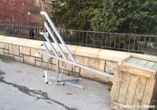 This Manhattan menorah was vandalized twice over the course of a few days. The incidents are being investigated by the New York Police Department's Hate Crimes unit.
