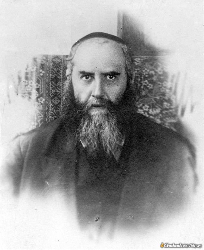 The Sixth Rebbe, Rabbi Yosef Yitzchak Schneersohn, in 1927, around the time he left the Soviet Union for the last time. A version of this photo would remain behind, and appear abroad as well.