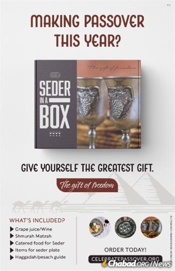 With many people making Seders for the first time this year, or unable to obtain their own materials, Chabad centers around the world are delivering Seder in a Box packages.