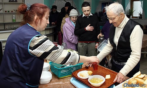 To date, more than 12,000 hot meals have been served to Donetsk residents, many of them elderly.