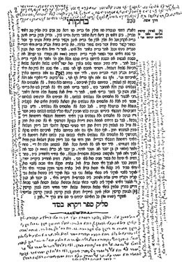 A page of Rabbi Levi Yitzchak’s notes on Zohar, written with ink secretly prepared by Rebbetzin Chana. On the original, one can notice the various colors of the homemade ink. These incredible manuscripts later made their way to New York, and were published by their son, the Rebbe.